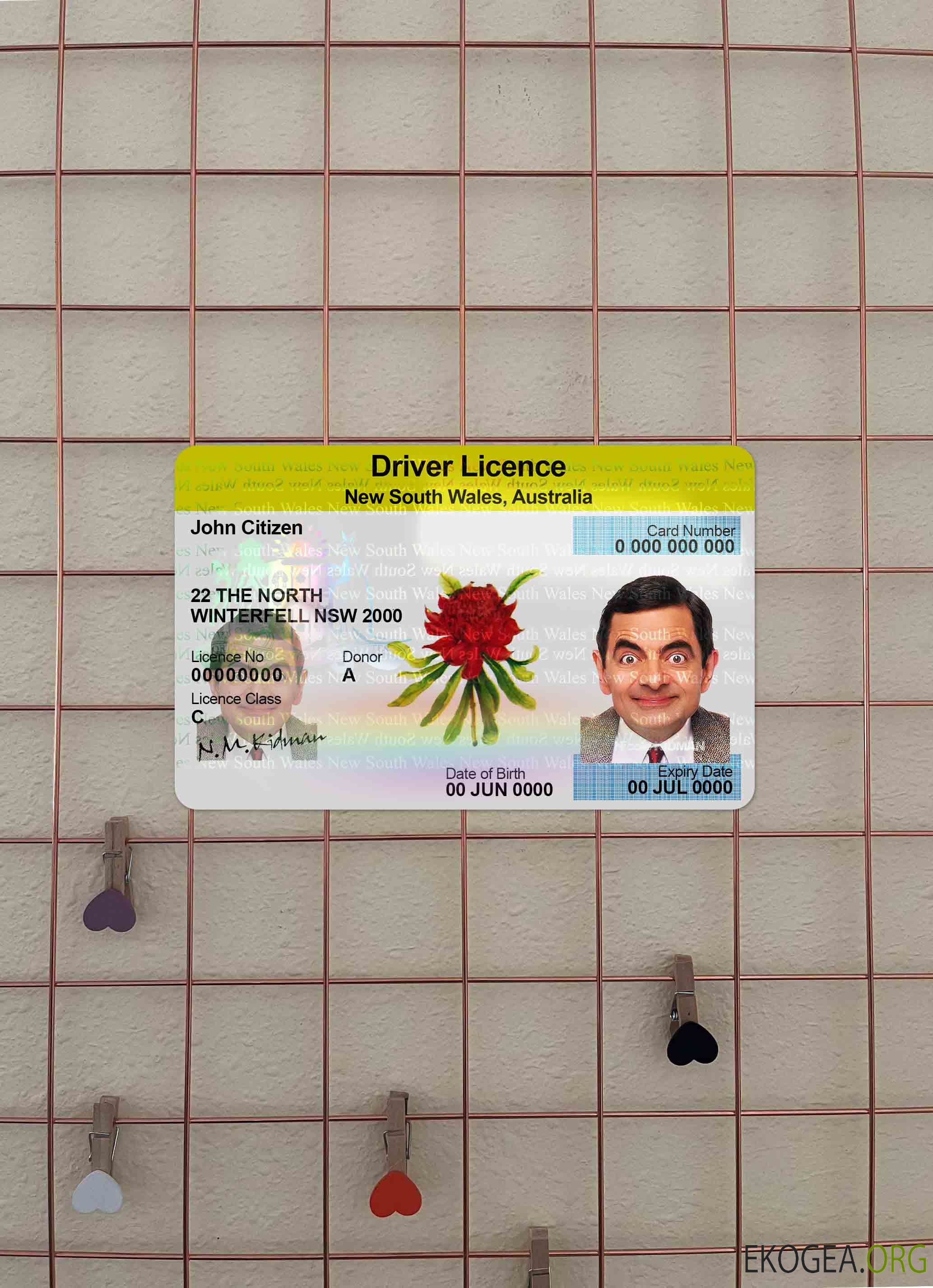 Australie Nouvelle Galles du Sud DL photolook AVANT